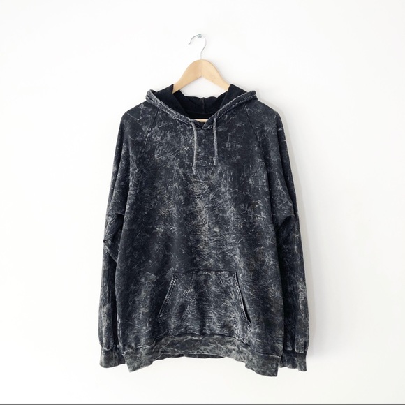 American Apparel Dark Grey Acid Wash Hoodie - Picture 1 of 7